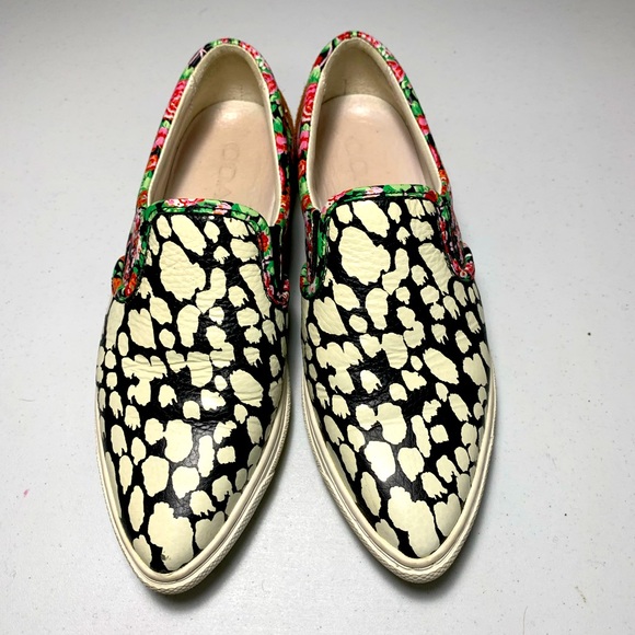 Coach printed slip on/ driving shoes shoes - Picture 1 of 5